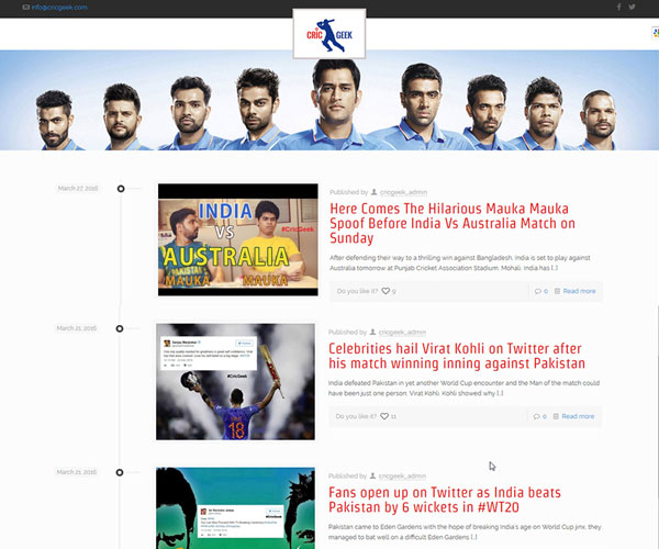 PORTFOLIO / CRIC GEEK