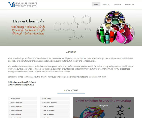 PORTFOLIO / VARDHMAN TEX-DYES P. LTD